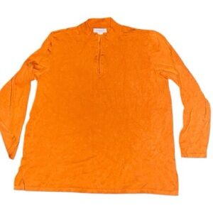 Liz Claiborne Orange 1/4 Zip Sweater XL